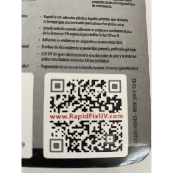 Rapid Fix UV Liquid Plastic Adhesive‎ With UV Lamp # 6121815 Auto New In Box - Picture 6 of 10